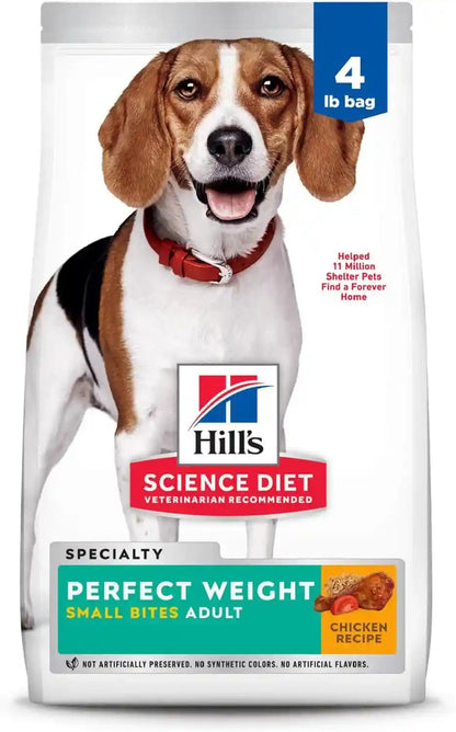 Hill'S Science Diet Adult Perfect Weight Small Bites Dry Dog Food | #1 Veterinarian Recommended, Chicken Recipe, 4 Lb. Bag1