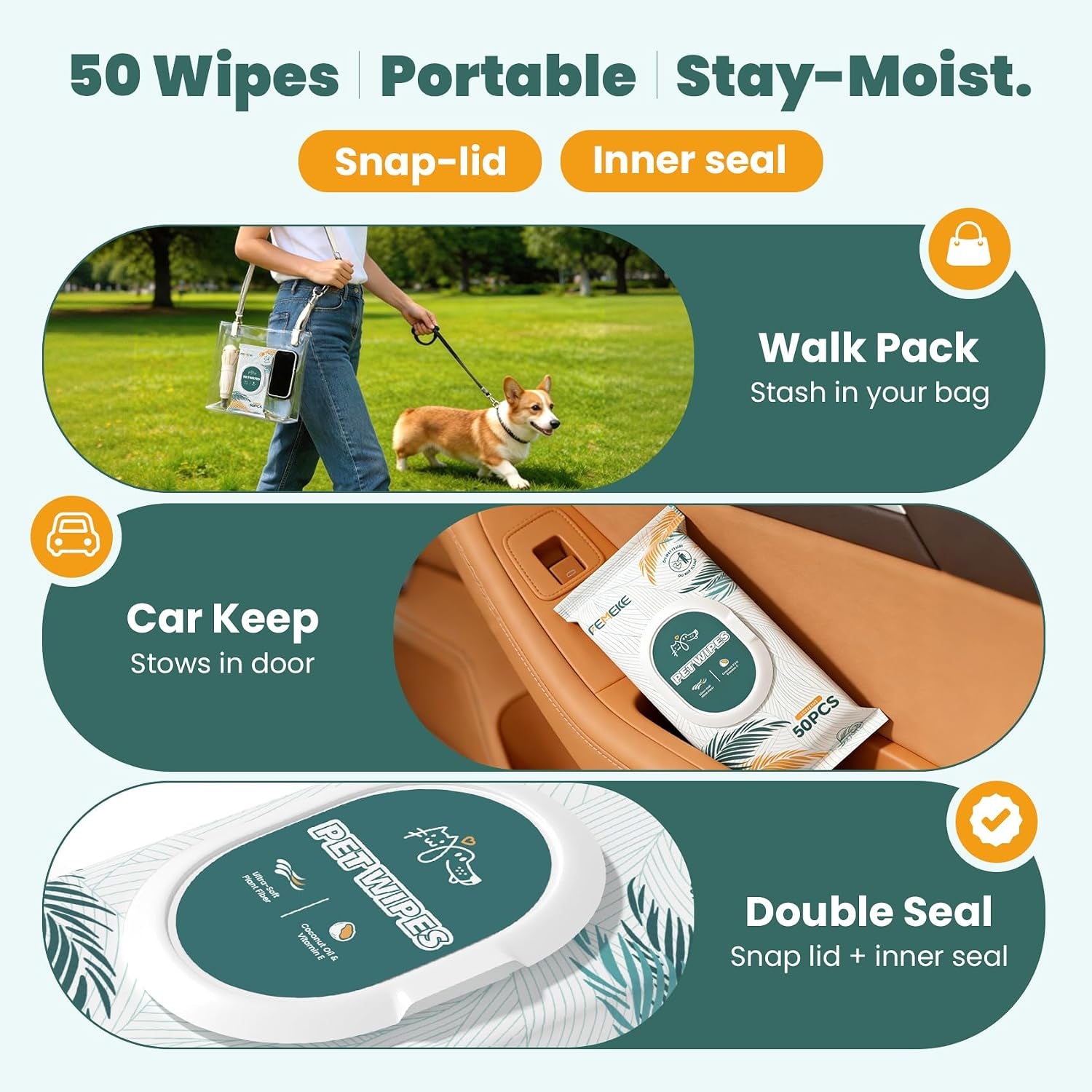200-count-dog-wipes-cat-wipes-4x50-packs-hypoallergenic-ph-balanced-for-paws-body-face-grooming-all-natural-plant-fiber-wipes-with-aloe-coconut-oil-vitamin-e-pearl-texture