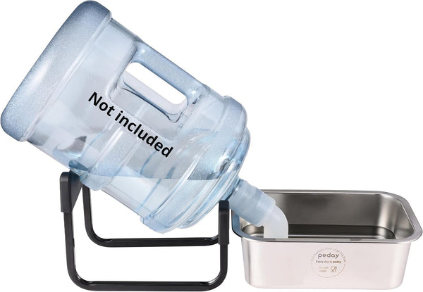 PEDAY Automatic Dog Waterer for Large Dogs | Human Grade 18/8 Stainless Steel, Water Bottle Not Included1