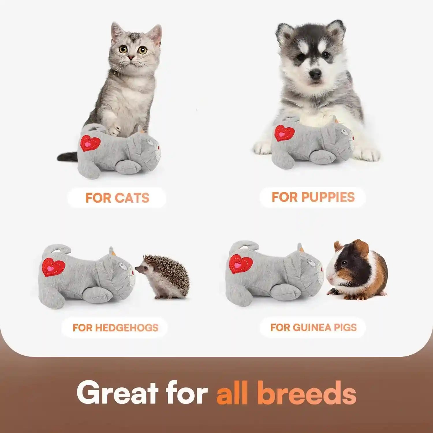 all-for-paws-heartbeat-cat-plush-toy-calming-kitten-companion-with-realistic-heartbeat-anxiety-relief-for-indoor-cats-dogs-pets