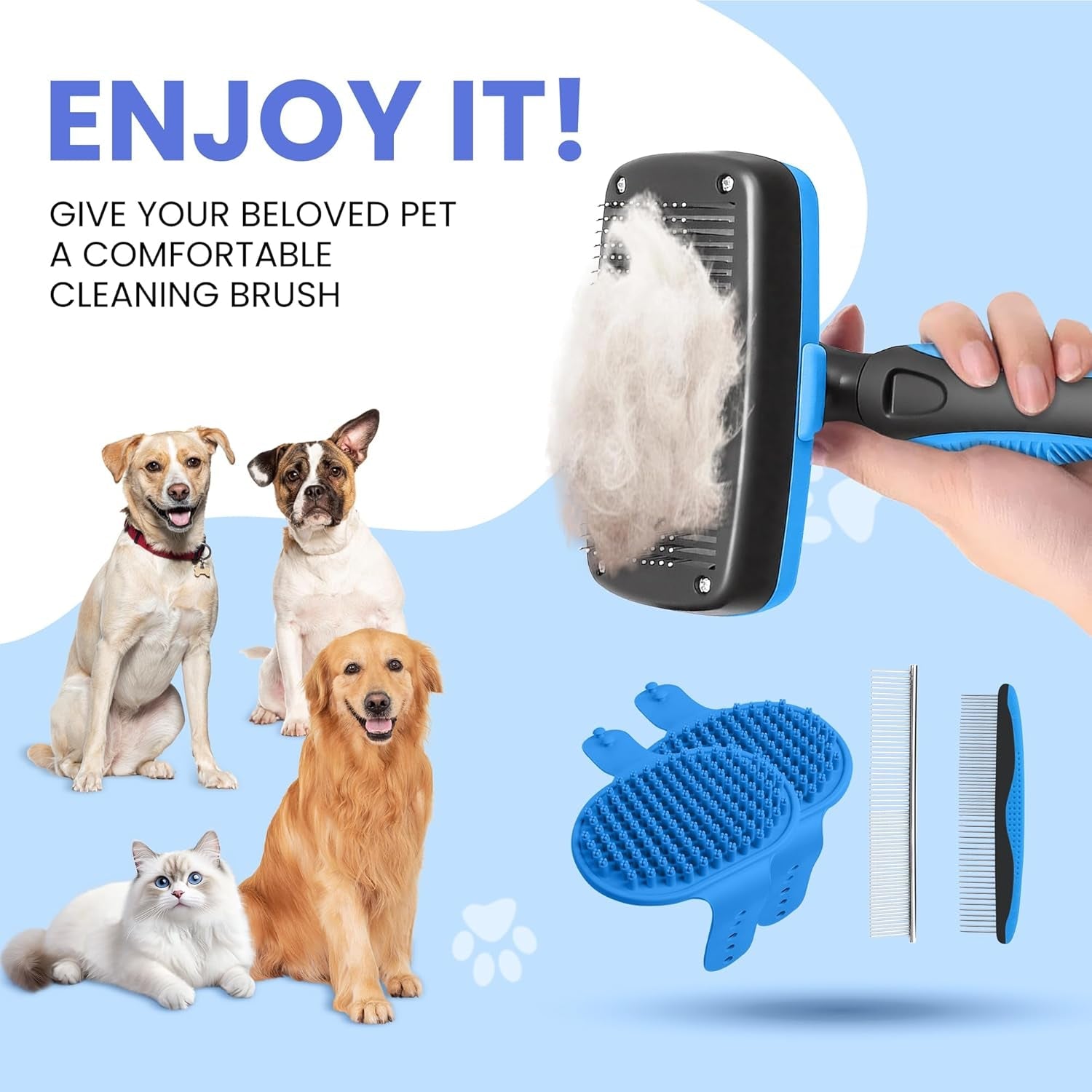self-cleaning-shedding-brush-5-in-1-professional-pet-grooming-kit-skin-friendly-grooming-tool-for-dogs-cats-and-puppies-deshedding-and-hair-removal-for-long-and-short-haired-pets-blue