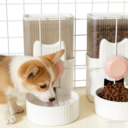 Pet Dog Cat Hanging Automatic Feeder and Water Dispenser Set, 2-In-1 Gravity Pet Food & Water Bowl for Cage, No-Spill Small Dog Rabbit Food Dispenser (Green)4