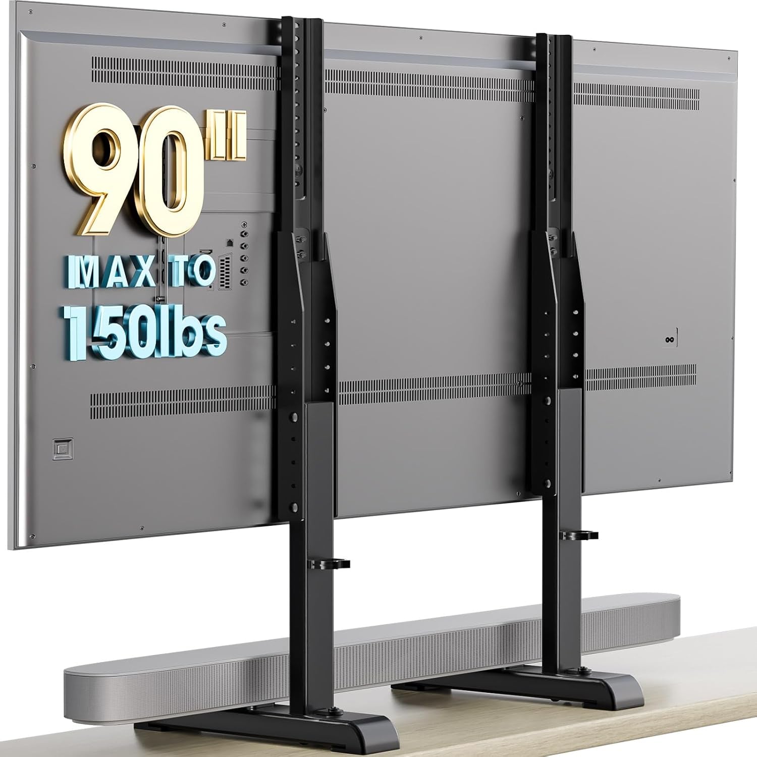 table-top-tv-stand-with-height-adjustable-tv-legs-replacement-for-most-37-86-inch-flat-curved-tvs-steel-tv-base-feet-holds-up-to-150-lbs-with-cable-management-max-vesa-800x600mm-black
