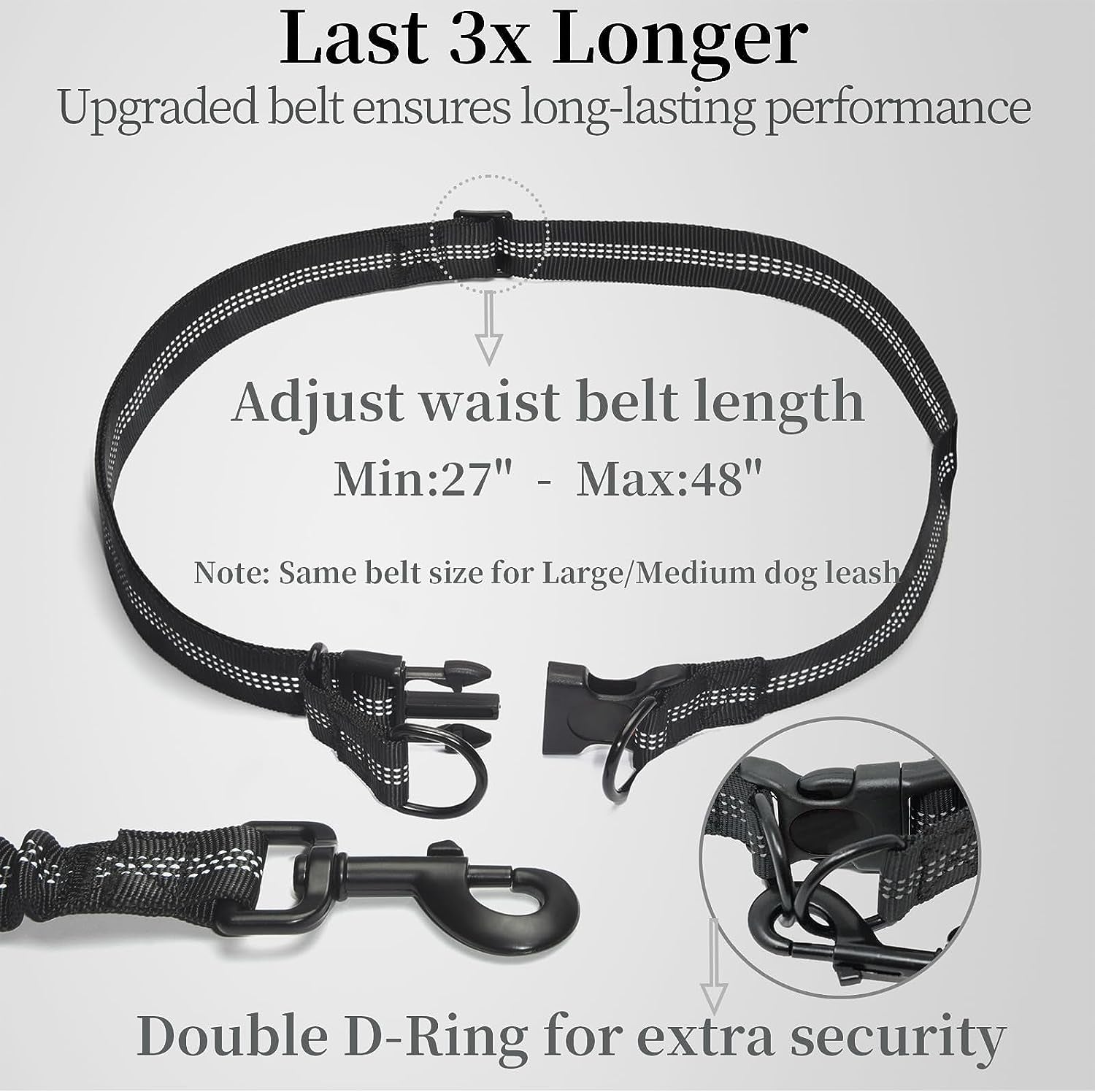 iyoshop-hands-free-dog-leash-with-zipper-pouch-dual-padded-handles-and-durable-bungee-for-walking-jogging-and-running-your-dog-large-25-120-lbs-black