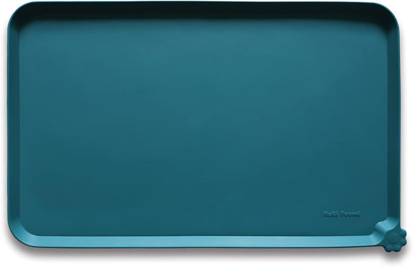 Hoki Found -Waterproof Pet Feeding Mats with High Lips - Multiple Size and Colors for Dogs, Cats & Others-G24