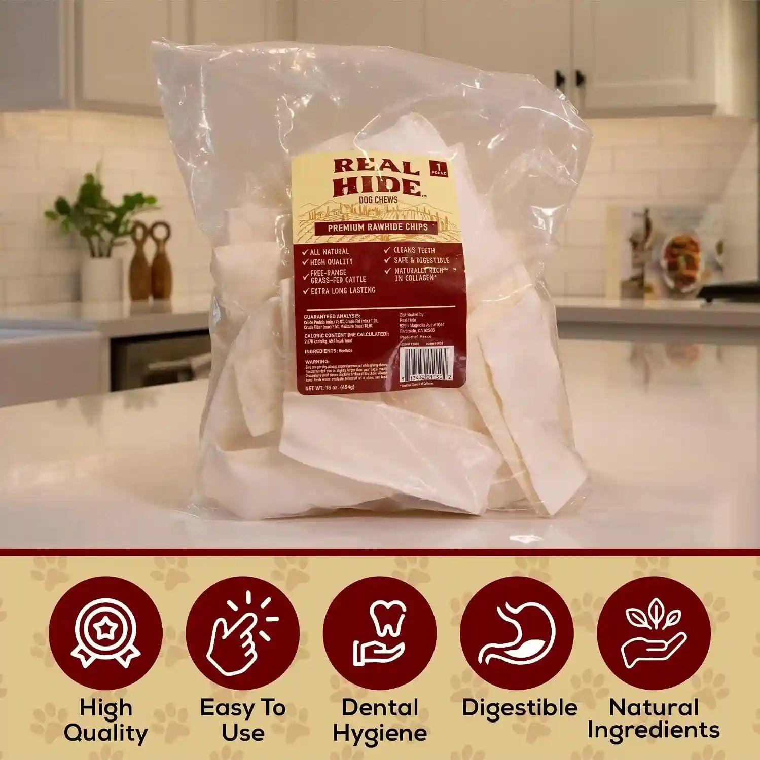 real-hide-all-natural-dog-chew-treats-rawhide-chips-1-pound-all-natural-chew-treats-premium-rawhide-chips-grass-fed-free-range-beef-hide-long-lasting-for-all-dog-sizes