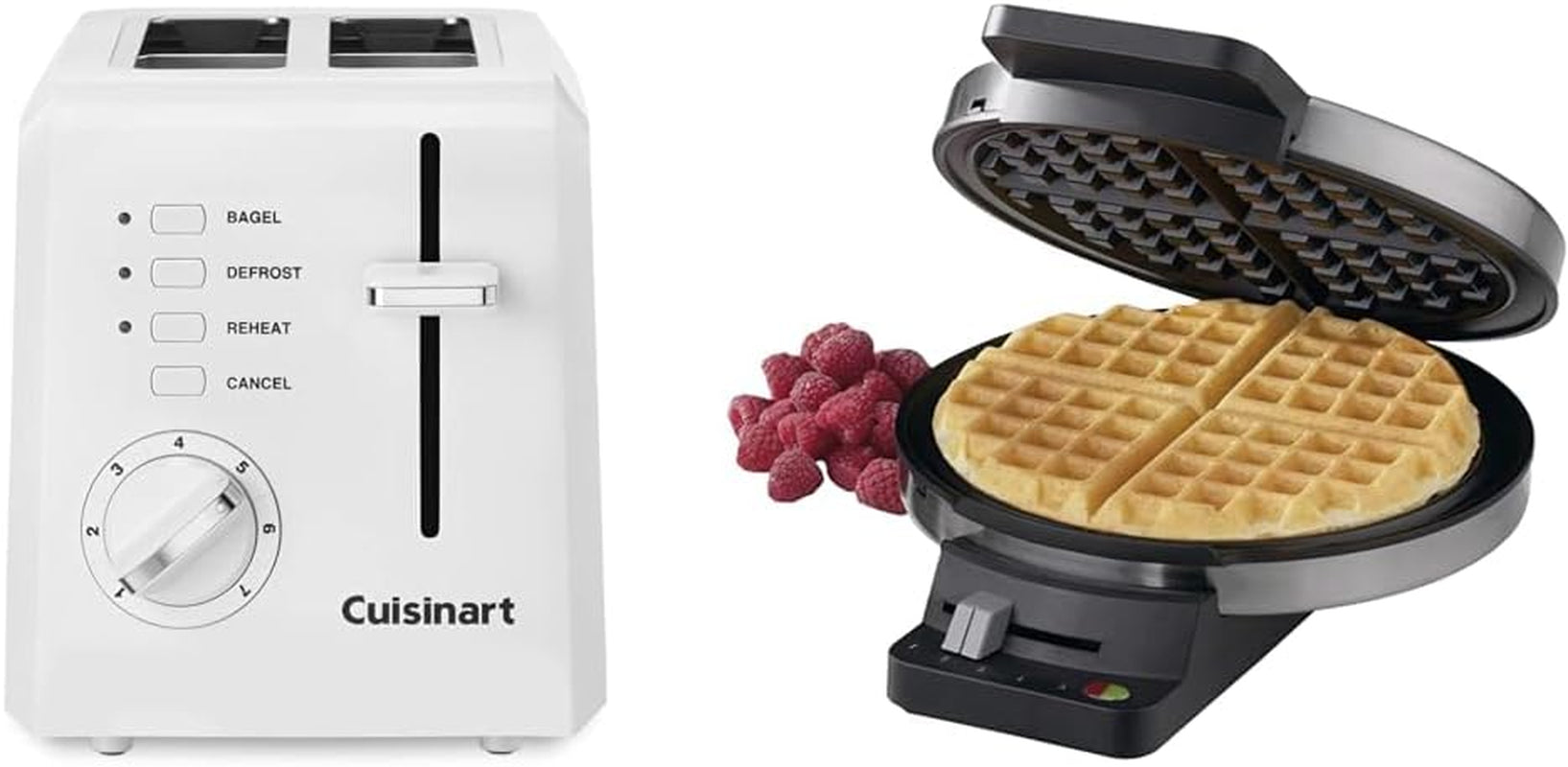 2-slice-toaster-oven-and-round-classic-stainless-steel-waffle-maker-bundle