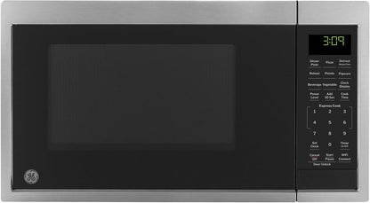 GE Smart Countertop Microwave Oven, 900 Watt, 0.9 Cu. Ft., Stainless Steel | 7 Convenience Cook Settings, One-Touch Controls, Child Lock Technology, Glass Turntable, for Kitchen, Dorm, Office, Apartment1