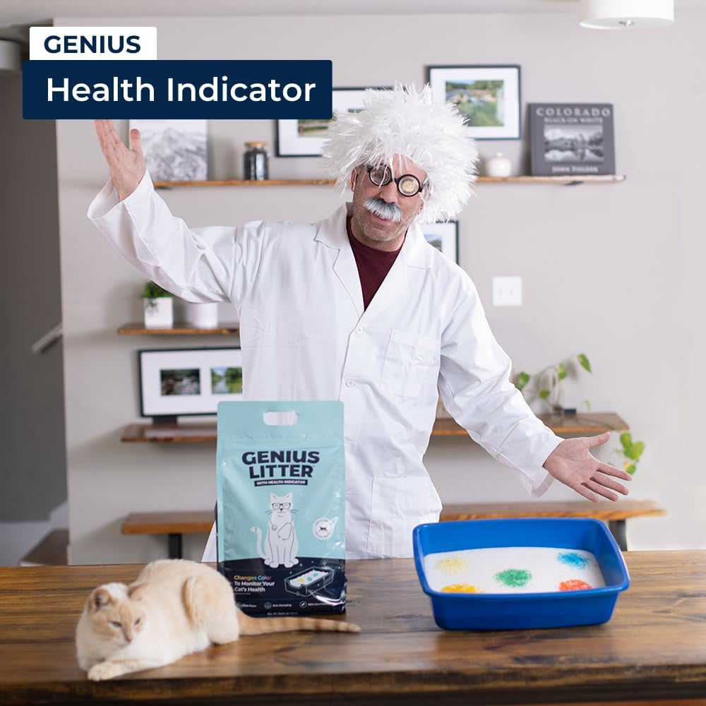 genius-litter-health-monitoring-cat-litter-featured-on-shark-tank-lightweight-crystal-silica-gel-non-clumping-dust-free-low-tracking-odor-control-for-indoor-cats-and-kittens-6-lb-bag