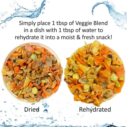 Veggie Blend (3 Oz.) - Healthy Natural Mixed Dried Vegetable Treat - Sweet Potatoes, Carrots, Peas - for Degus, Chinchillas, Prairie Dogs, Rabbits, Sugar Gliders, Hedgehogs, Guinea Pigs & Small Pets…4