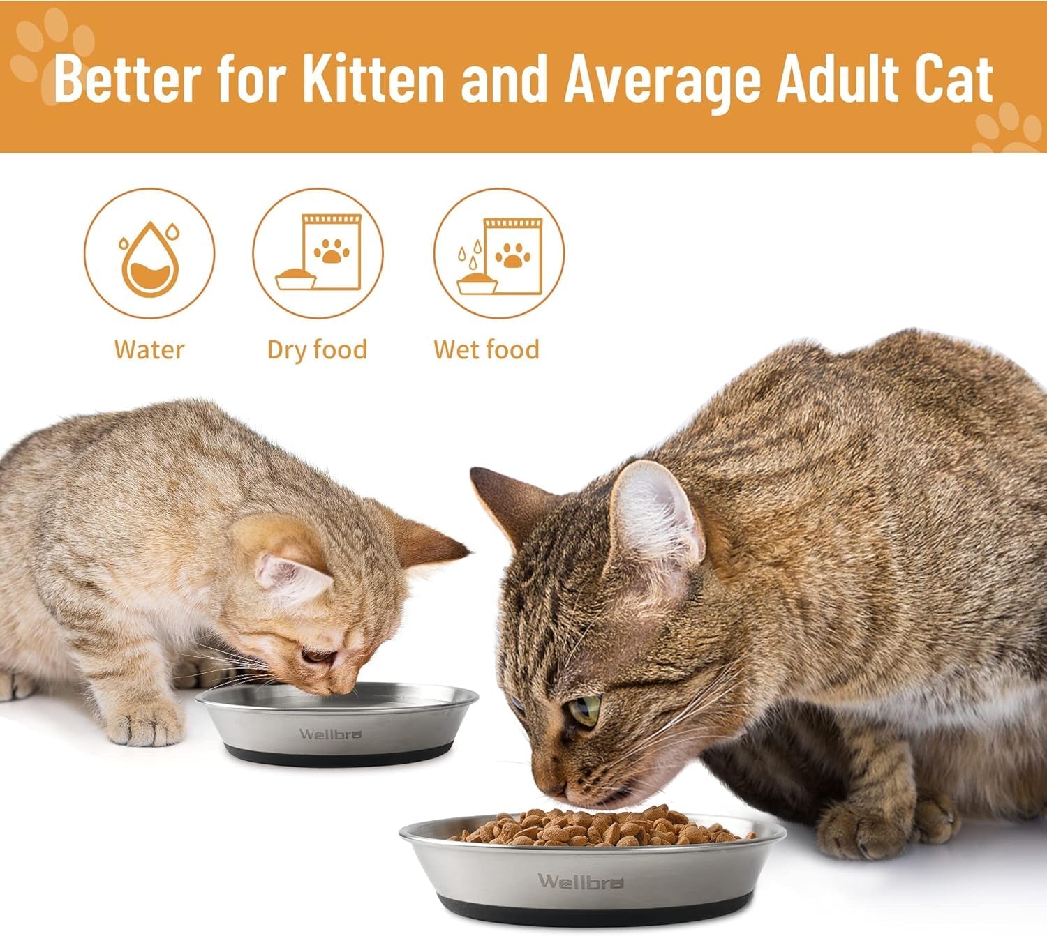 cat-bowls-2-pcs-stainless-steel-cat-bowls-for-food-and-water-whisker-fatigue-shallow-non-slip-dishes-plates-for-small-dog-puppies-cats