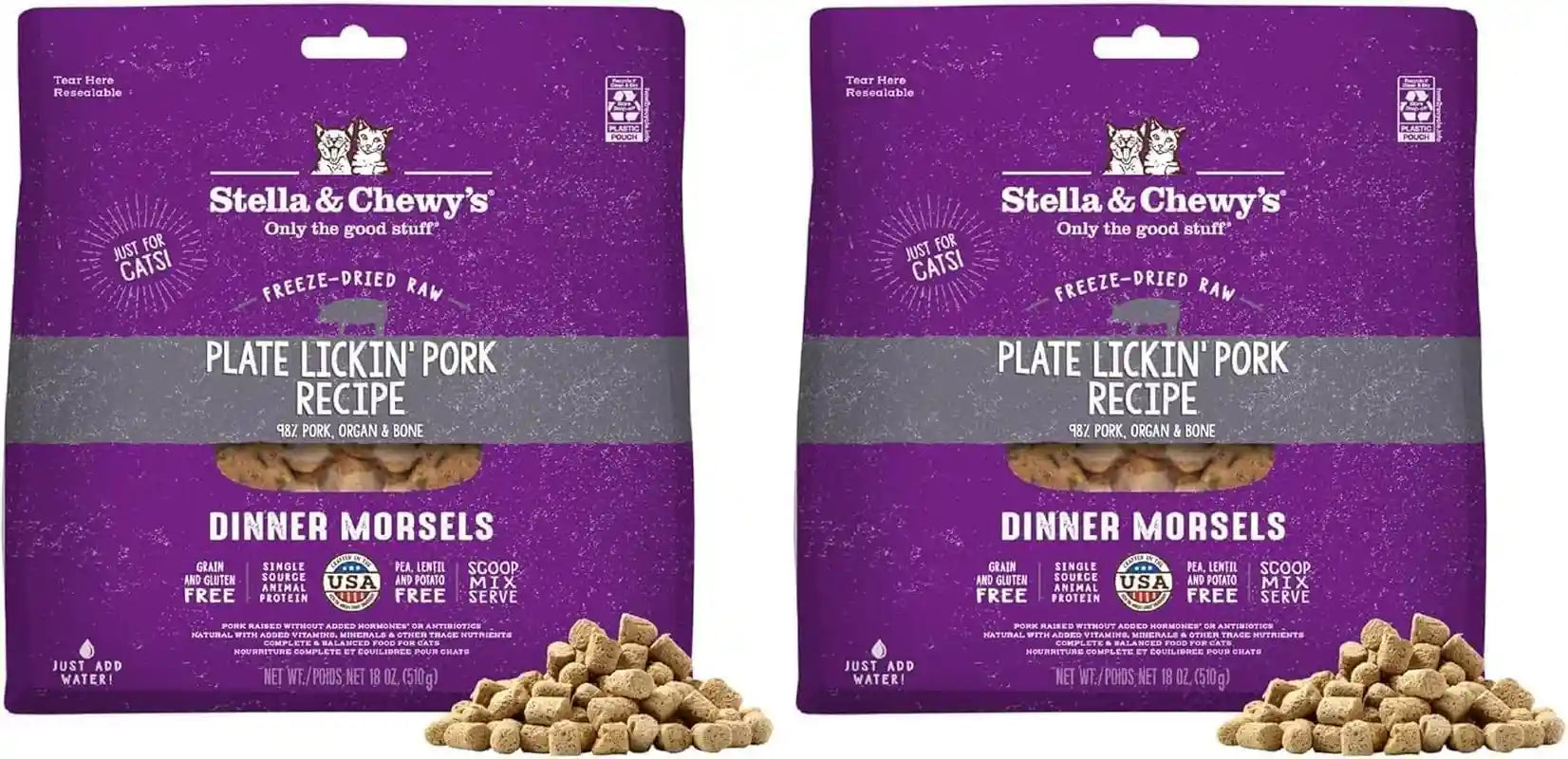 stella-chewys-freeze-dried-raw-cat-dinner-morsels-premium-chicken-recipe-with-98-cage-free-meat-organs-natural-grain-free-cat-kitten-food-made-in-usa-3-5-oz