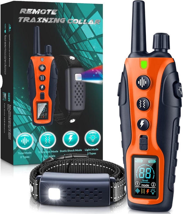 Shock Collar for Dogs - 4500FT Dog Training Collar with Remote, Waterproof E Collar with Flashlight, 4 Training Modes, Keypad Lock, Rechargeable Dog Shock Collar for Small Medium Large Dogs9