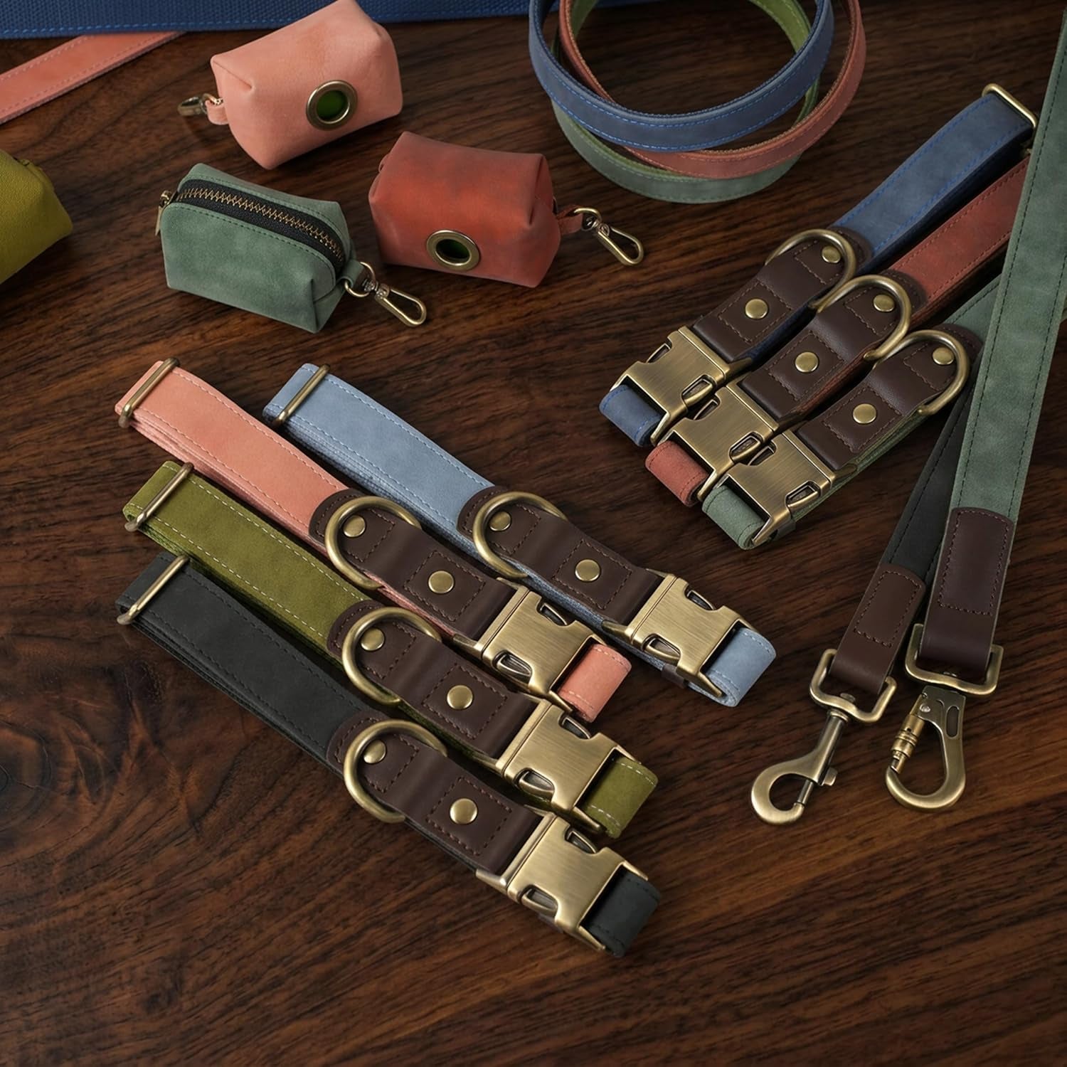 didog-pu-leather-dog-collar-for-small-dogs-puppy-soft-lining-green-s-all-day-comfort-for-daily-walks-and-backyard-play-quick-release-metal-buckle-for-easy-on-off-d-ring-for-leash-easy-clean