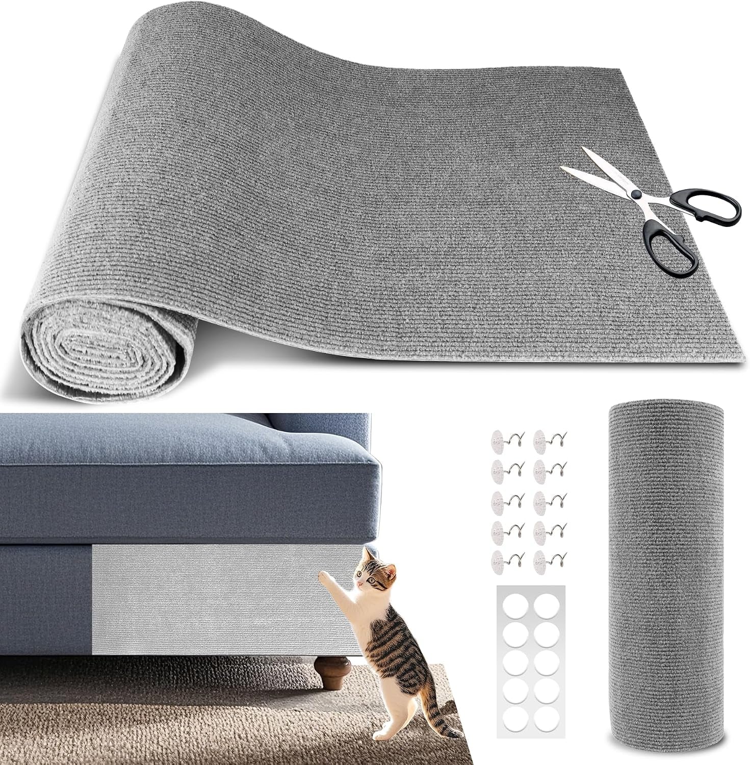 cat-scratch-furniture-protector-39-4x15-8-self-adhesive-cat-scratch-mat-pad-cut-to-fit-diy-replacement-carpet-for-tree-wall-bed-door-couch-protector-black