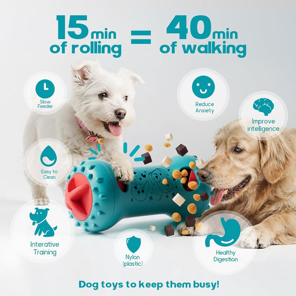 Interactive Dog Toys,Adjustable Treat Dispensing Toy to Keep Them Busy | Dog Enrichment for Brain Stimulation & Cognitive for Puppy Puzzle to Reduce Boredom-Ideal Gift for All Dogs(Rigid Nylon)2