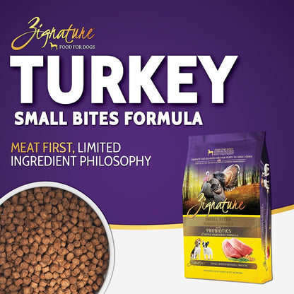 Zignature Turkey Limited Ingredient Formula Small Bites Dry Dog Food 4Lb2