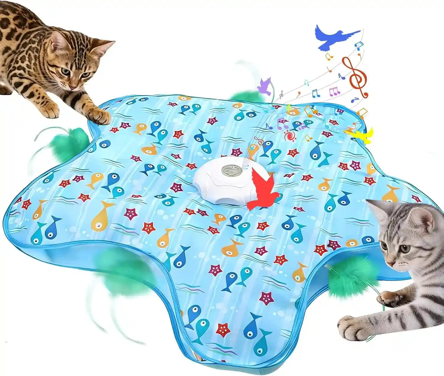 interactive-cat-toy-peek-a-boo-series-hidden-feather-wand-rechargeable-indoor-hunting-toy-squeaky-bird-sound-and-small-fish-pattern-cover