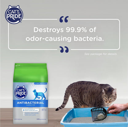 Cat'S Pride Antibacterial Cat Litter: Destroys 99.9% of Odor-Causing Bacteria - Powerful Odor Control - Premium Lightweight Clumping Litter - Scented, 18 Pounds6