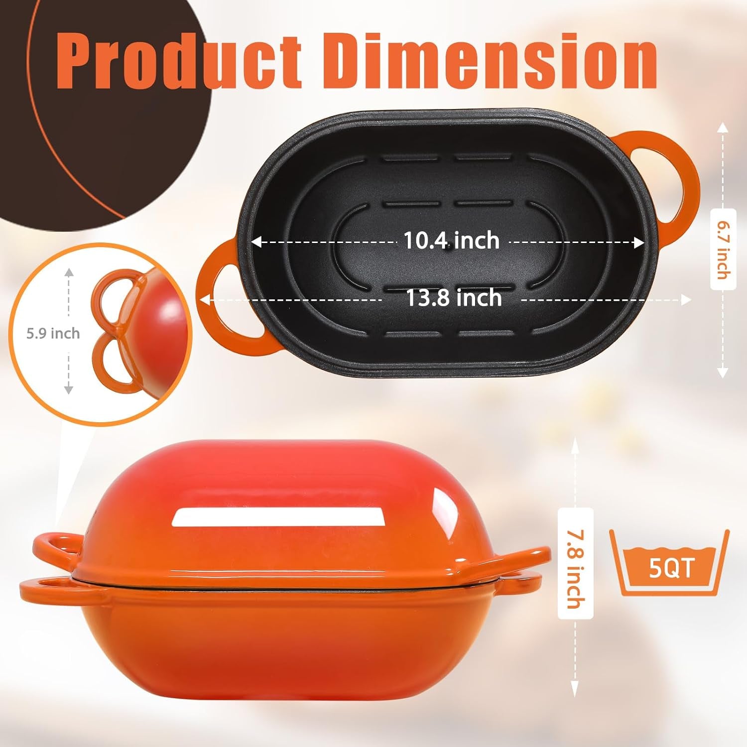 5-qt-enameled-cast-iron-sourdough-bread-oven-loaf-pan-with-lid-oval-dutch-oven-for-homemade-sourdough-bread-baking-oven-safe-up-to-500-f-meatloaf-pan-with-dome-lid-orange