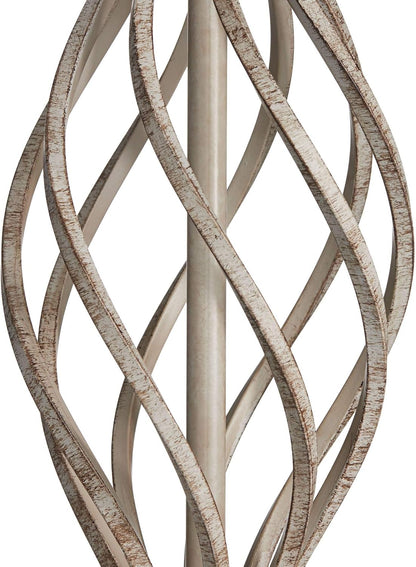 Annie 28" Bronze Brown Tall Table Lamps Set of 2 Sand Iron Scroll Modern | Weathered Industrial Bedroom Living Room House Home Bedside Nightstand Office Entryway Family Cream Tapered Drum8
