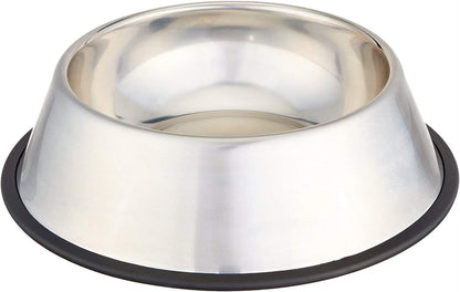 Amazon Basics Stainless Steel Non-Skid Dog Water and Food Bowls, Dishwasher Safe, Rust Resistant, 38Oz Capacity, 10 X 2.8 Inches, 2-Pack7