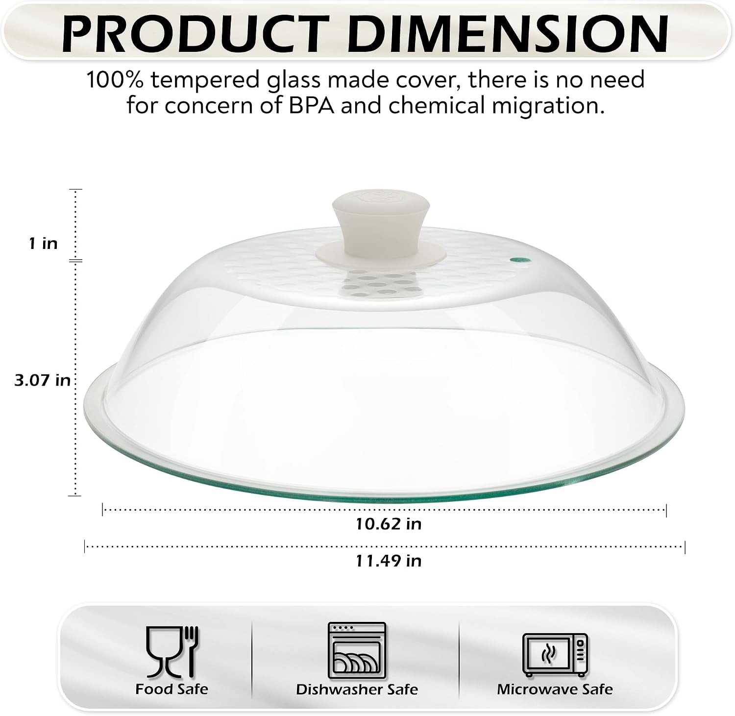 lighter-weight-tempered-glass-microwave-splatter-cover-11-5-inch-inner-diameter-10-6-heat-resistant-durable-glass-lid-with-vent-silicone-knob-dishwasher-safe-100-food-grade-bpa-free