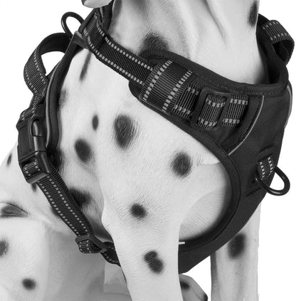 Poypet No Pull Dog Harness, Reflective Comfortable Vest Harness with Front & Back 2 Leash Attachments and Easy Control Handle Adjustable Soft Padded Pet Vest for Small Medium Large Dogs (Mint Blue,M)17