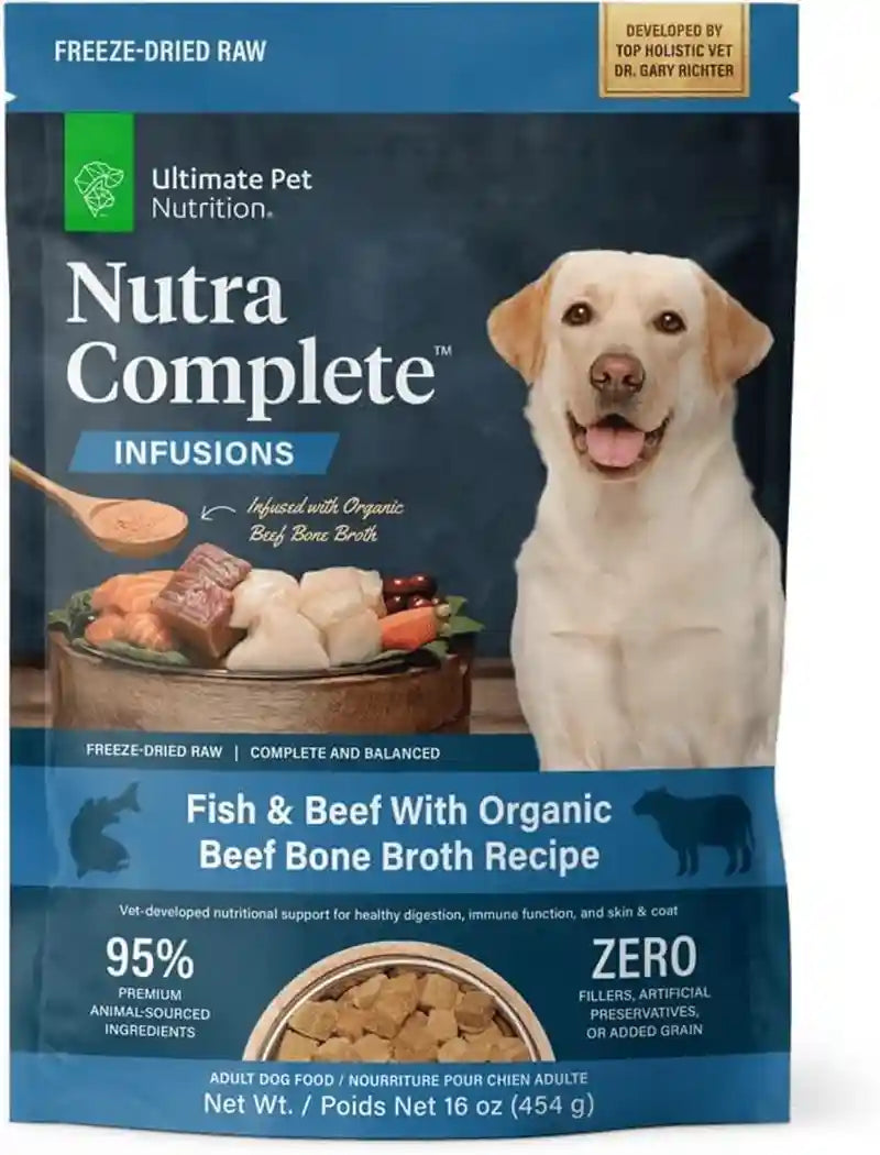 ultimate-pet-nutrition-nutra-complete-100-freeze-dried-raw-veterinarian-formulated-dog-food-with-antioxidants-prebiotics-and-amino-acids-1-pound-beef