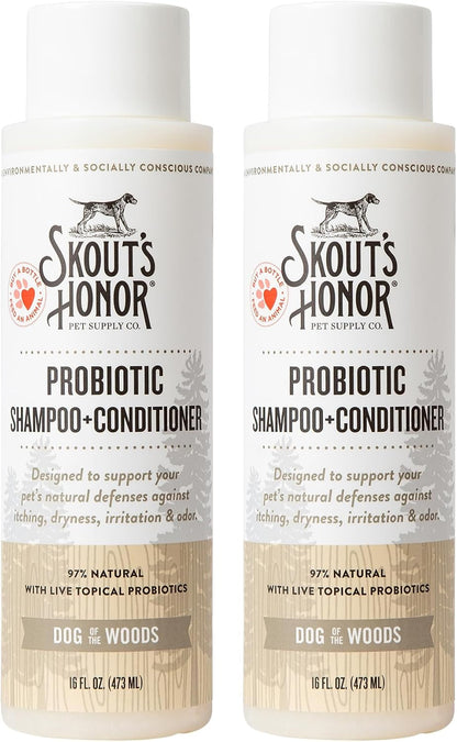 SKOUT'S HONOR Probiotic Dog Shampoo and Conditioner - DOTW, 16 Oz | Hydrating Natural 2-In-1 for Itchy Skin, Microbiome-Friendly with Avocado Oil & Omega-3S, Paraben & Sulfate-Free10