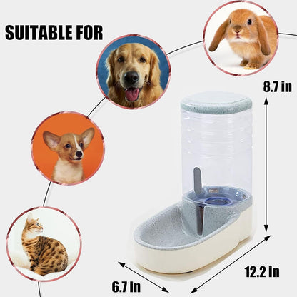 Kathson Automatic Cats Water Dispenser 1 Gallon Gravity Dogs Water Station Feeder Large Capacity Pet Drinking Bowls for Kitten Puppy5