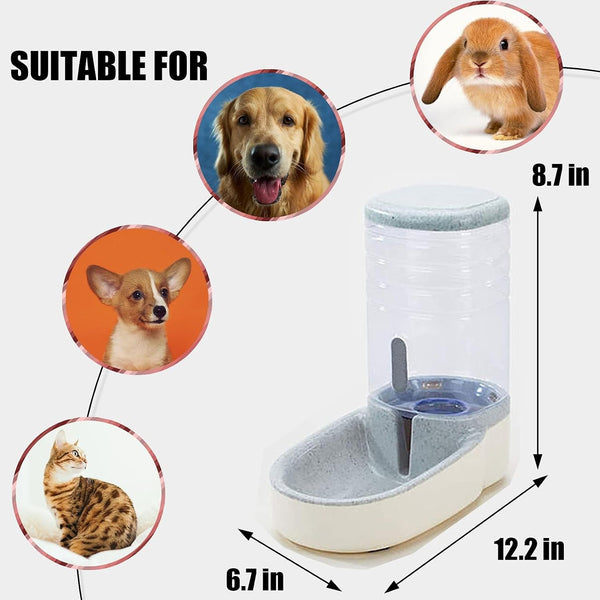Kathson Automatic Cats Water Dispenser 1 Gallon Gravity Dogs Water Station Feeder Large Capacity Pet Drinking Bowls for Kitten Puppy5