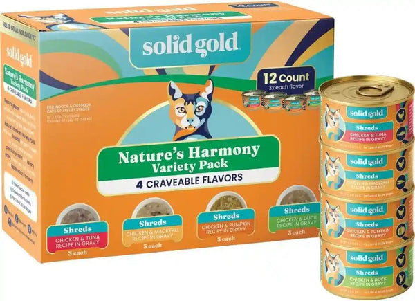 Solid Gold Wet Cat Food Pate for Indoor Cats - Healthy Canned Cat Food Pate W/Real Chicken, Omega Fatty Acids, Vitamins & Minerals - Grain Free & Gluten Free Can Meals for Cats & Kittens - 24Ct/3Oz30