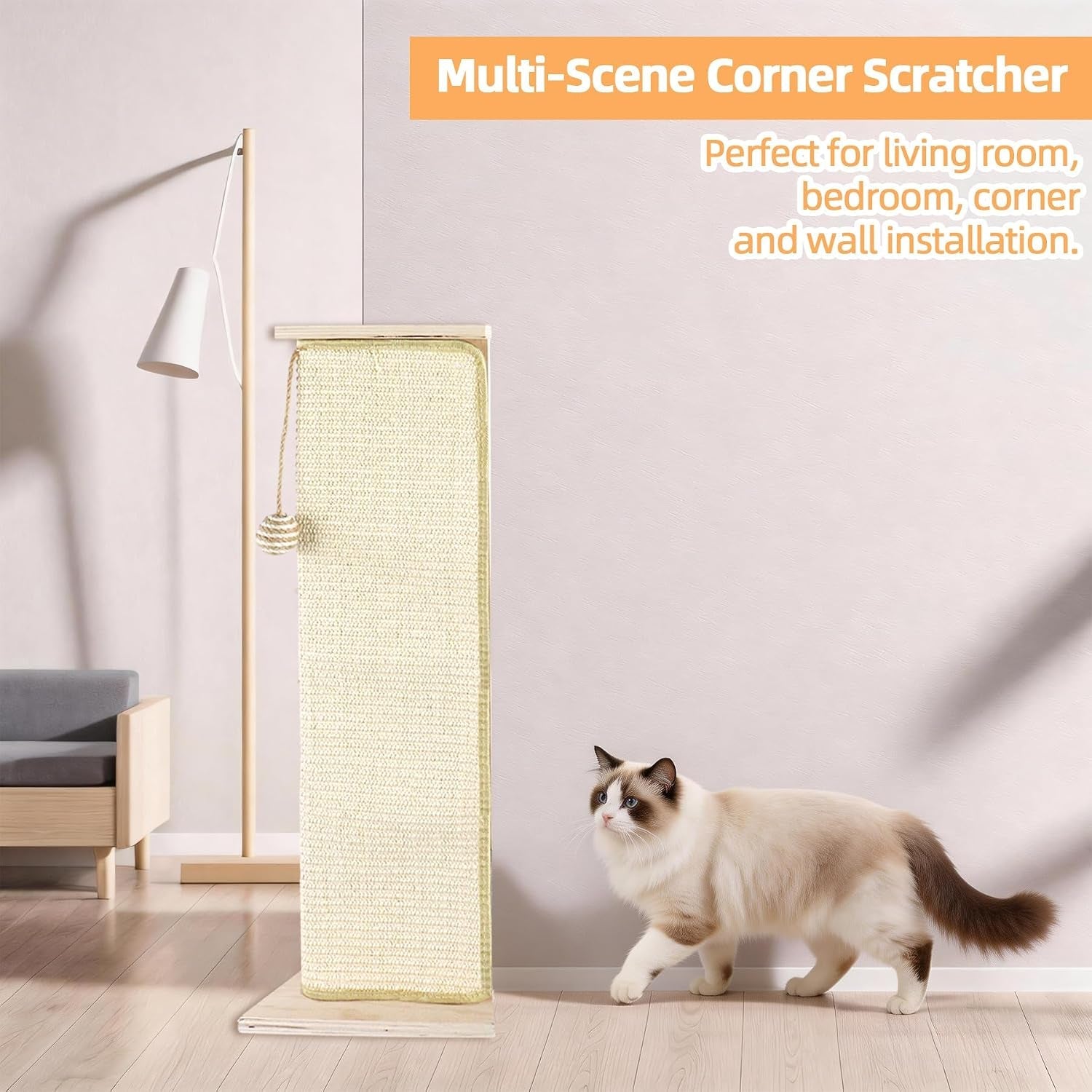 28-8-tall-couch-corner-cat-scratcher-sisal-scratching-pad-with-toy-ball-for-sofa-stylish-modern-furniture-protector-easy-assembly-cat-scratching-post