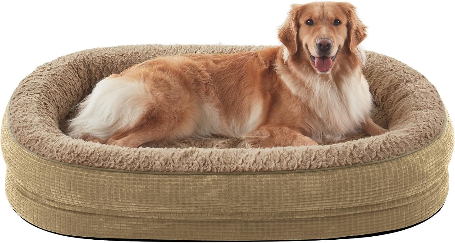 joejoy-orthopedic-dog-beds-large-sized-dog-xl-egg-crate-memory-foam-pet-couch-bed-with-bolster-sides-waterproof-lining-removable-washable-cover-non-slip-bottom-grey