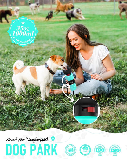 Lesotc Dog Water Bottle, Portable Water Dispenser with Travel Water Bowl, Leak Proof Pet Travel Squeeze Bottle, Puppy Essentials Dog Stuff Accessories for Outdoor Walking, Hiking, Camping2