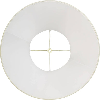 Creme Extra Large Fabric Bell Set of 2 Lamp Shades 9X18X13 (Spider) | 9" Top X 18" Bottom X 13" High Replacement for Table + Floor Lamps Flared Shade Pre-Assembled Cream Harp + Finial Fitting5