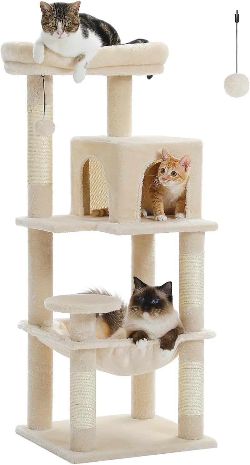 muttros-mushroom-cat-tree-tower-with-removable-scratcher-large-hammock-condo-perch-3-sisal-posts-multi-level-cat-tree-for-indoor-cats-cute-cat-tower-for-small-space-homes