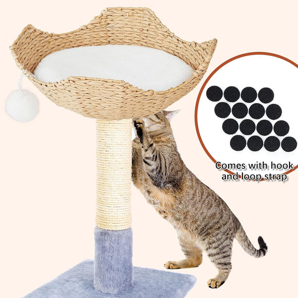 Abbylike 3 Pack 14" round Cat Dog Bed Cushion Pad Mat Faux Rabbit Fur Pet Sleeping Mat with Small Ball Warm Plush anti Slip Washable Cat Tree Tower Replacement Cushion Pad for Carrier Crate, White4