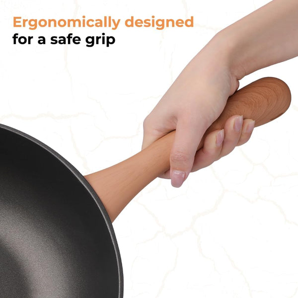 Bionic Turtle 12 Inch Nonstick Wok with Lid, Non Toxic, PFAS & PFOA Free, Dishwasher Safe, Compatible with All Stovetops, Durable Stir Fry Pan for Home Cooking6