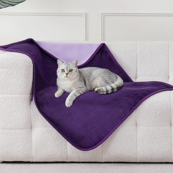 Waterproof Blanket 60"X80" for Adults, Reversible Waterproof Bed Cover for Dogs Cats Pets, Soft Leakproof Blanket for Bed Couch Sofa Furniture Protector, Dusty Pink/Off White17