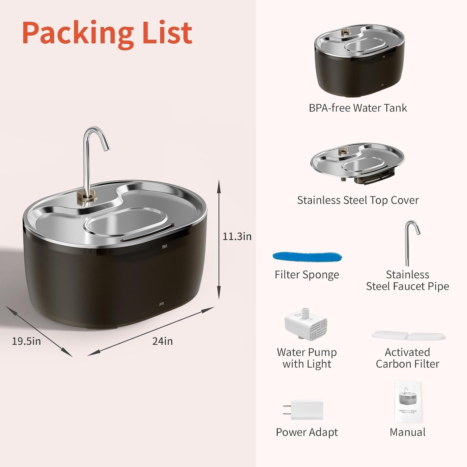 cat-water-fountain-3-2l-automatic-cat-fountains-for-drinking-with-faucet-design-super-silent-pet-drinking-dispenser-with-water-level-for-cats-dogs-multiple-pets-black-3-2l