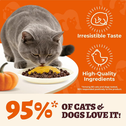 15.5Oz Pumpkin Puree for Cats and Dogs for Digestive Health | Cat and Dog Pumpkin Puree for Healthy Digestion. Natural Fiber Supplement for Dog Food Toppers,Kittens,Puppy Snacks2