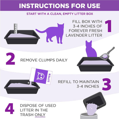 Arm & Hammer Forever Fresh Clumping Cat Litter Lavender, Multicat Cat Litter Odor Control 18Lb with 20% More Lavender Freshness, with Essential Oils5