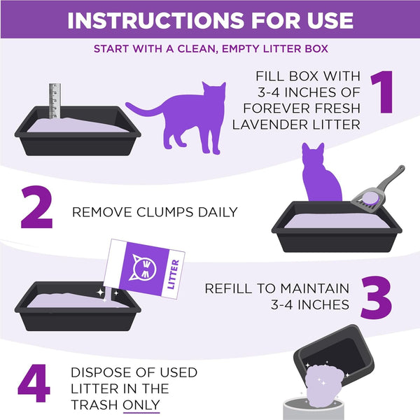 Arm & Hammer Forever Fresh Clumping Cat Litter Lavender, Multicat Cat Litter Odor Control 18Lb with 20% More Lavender Freshness, with Essential Oils5