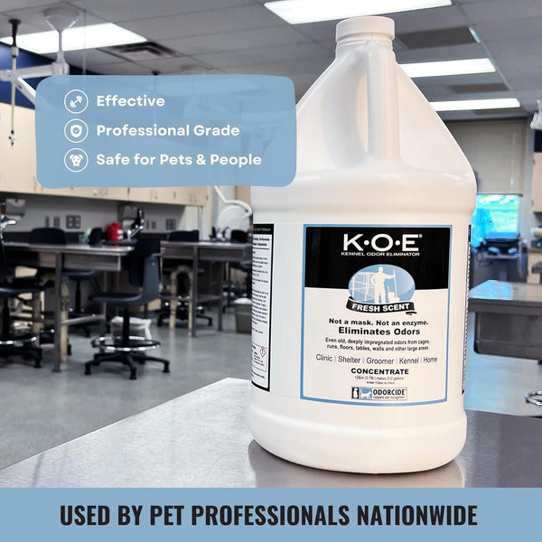 Odorcide K.O.E. Fresh Scent Odor Eliminator Concentrate – for Strong Odor on Cages, Floor, & More – Non-Enzymatic for Home & Dog Kennel – Home & Pet Supplies (1 Gal)6