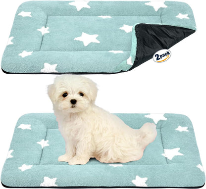 Mora Pets Cat Bed for Indoor Cats Washable Dog Crate Pad Cute Star Dog Bed Mat for Small Dogs Pet Kennel Pad for Cage Soft Flat Puppy Kitten Cushion Sleeping Anti-Slip Grey 22 X 1332