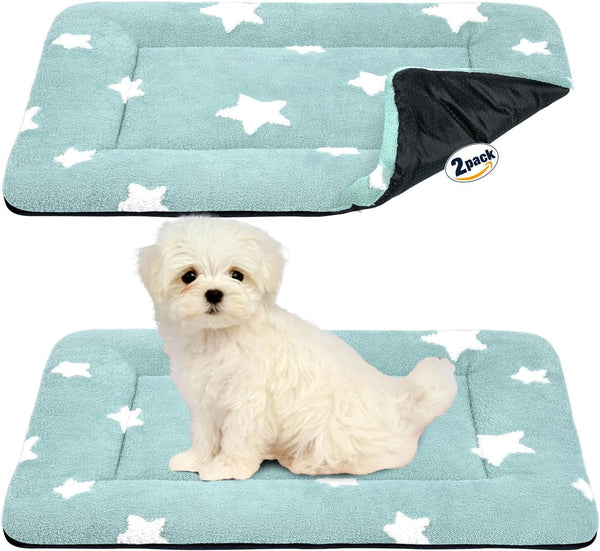 Mora Pets Cat Bed for Indoor Cats Washable Dog Crate Pad Cute Star Dog Bed Mat for Small Dogs Pet Kennel Pad for Cage Soft Flat Puppy Kitten Cushion Sleeping Anti-Slip Grey 22 X 1332