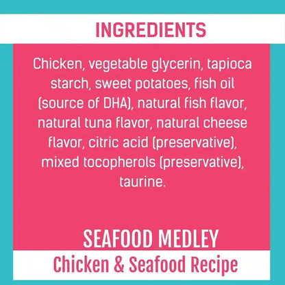 Get Naked Biteables Daily Soft Cat Treats with High Quaility Protein, Chicken and Seafood Flavor, Made with Real Chicken, Omega 3, Functional Kitten Treats for Growing Cats, Grain-Free, 3Oz7