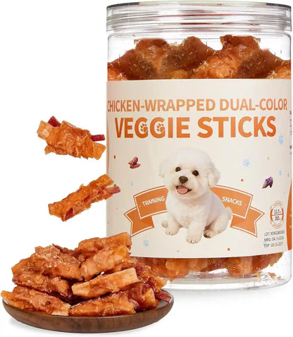 Chicken Jerky Sweet Potato Dog Treats Healthy Training Chew Snacks 12.5 Oz | 1 Pack Chicken Wrapped Sweet Potato Veggie Stick for Small Medium Large Dog Low Fat Pet Healthy Long Lasting Chewy Dog Treats1